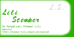 lili stemper business card